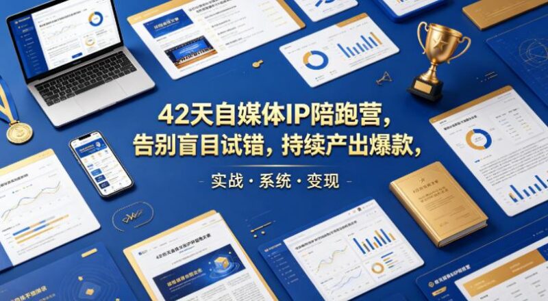 42天自媒体IP陪跑营,告别盲目试错,持续产出爆款,实战·系统·变现(更新2026)-三零资源
