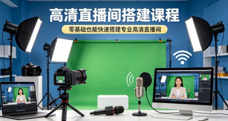 高清直播间搭建课程,零基础也能快速搭建专业高清直播间-三零资源