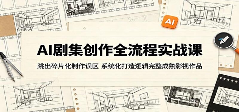 AI剧集创作全流程实战课:跳出碎片化制作误区,系统化打造逻辑完整成熟影视作品-三零资源