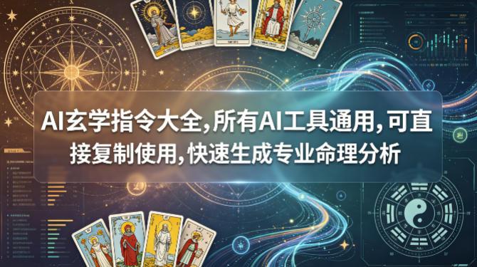 AI玄学指令大全,所有AI工具通用,可直接复制使用,快速生成专业命理分析-三零资源