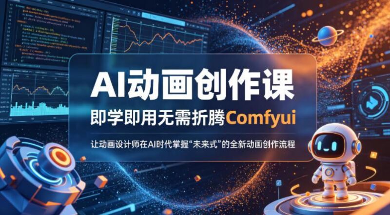 AI动画创作课,即学即用无需折腾Comfyui,让动画设计师在AI时代掌握“未来式”的全新的动画创作流程-三零资源