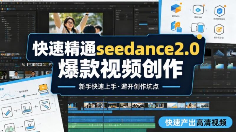 快速精通seedance2.0爆款视频创作,快速产出高清视频,避开大量创作坑点,新手也能快速上手-三零资源
