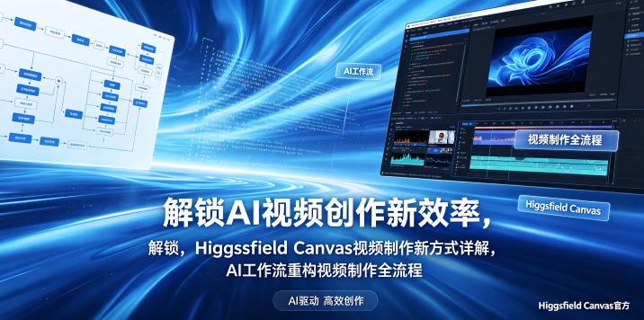 解锁AI视频创作新效率，Higgsfield Canvas视频制作新方式详解，AI工作流重构视频制作全流程-三零资源