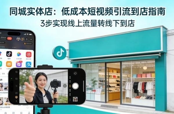 同城实体店,如何低成本把客户从短视频带到线下门店-三零资源