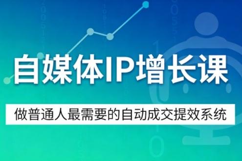 自媒体IP增长课,做普通人最需要的自动成交提效系统-三零资源