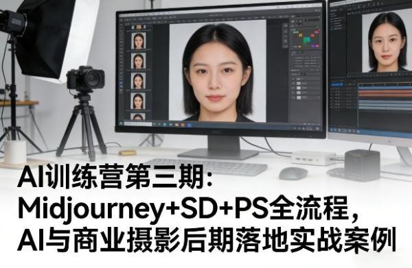 AI训练营第三期：Midjourney+SD+PS全流程，AI与商业摄影后期落地实战案例-三零资源