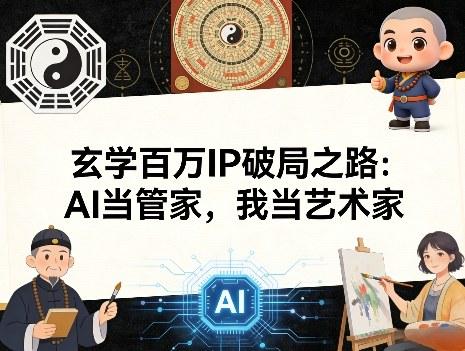 玄学百万IP破局之路：AI当管家，我当艺术家-三零资源
