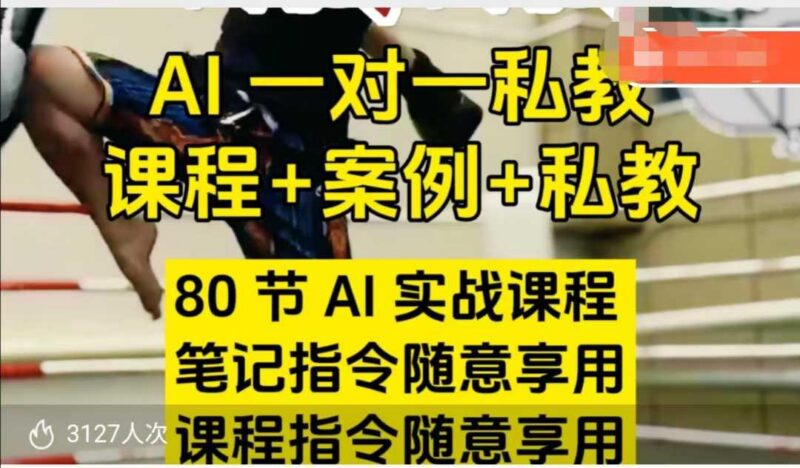 AI指令实战课,课程+案例,80节AI实战课程,笔记指令随意享用,课程指令随意享用(更新26年3月)-三零资源