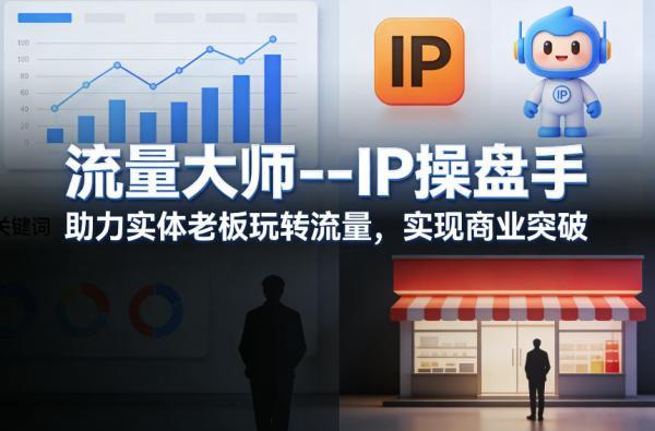 流量大师—IP操盘手,助力实体老板玩转流量,实现商业突破-三零资源