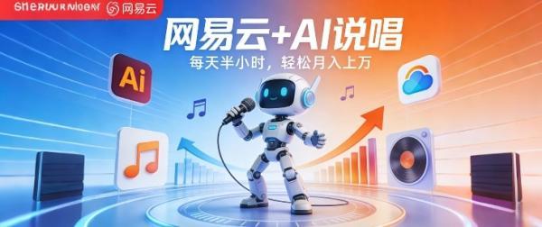 网易云+AI说唱,每天半小时,AI内容创作+流量变现,轻松月入1W-三零资源
