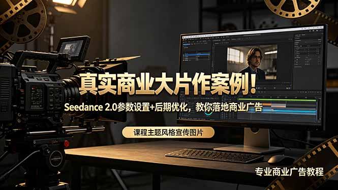 真实商业大片作案例!Seedance 2.0参数设置+后期优化,教你落地商业广告-三零资源