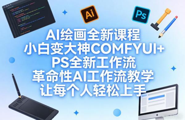 AI绘画全新课程,小白变大神COMFYUI+PS全新工作流,革命性AI工作流教学,让每个人轻松上手-三零资源