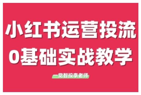 小红书运营投流，小红书广告投放从0到1的实战课，学完即可开始投放（更新2月）