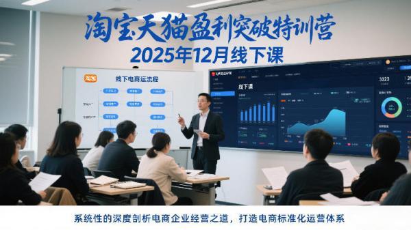 淘宝天猫盈利突破特训营25年12月线下课,系统性的深度剖析电商企业经营之道,打造电商标准化运营体系-三零资源