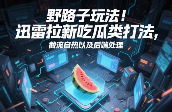 野路子玩法!迅雷拉新吃瓜类打法,截流自热以及后端处理-三零资源