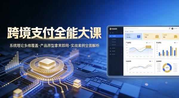 跨境支付全能大课，系统理论多维覆盖，产品原型拿来即用，实战案例全面解析-三零资源