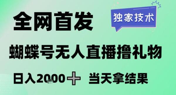 2026最新蝴蝶号无人直播掘金,独家技术,全网首发小白做了一个月收益3W,长期稳定可做【揭秘】-三零资源