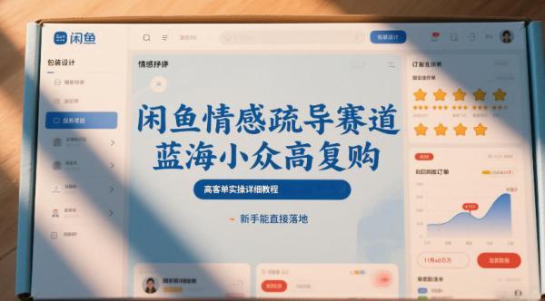 闲鱼情感疏导赛道,蓝海小众高复购,高客单实操详细教程,新手能直接落地-三零资源