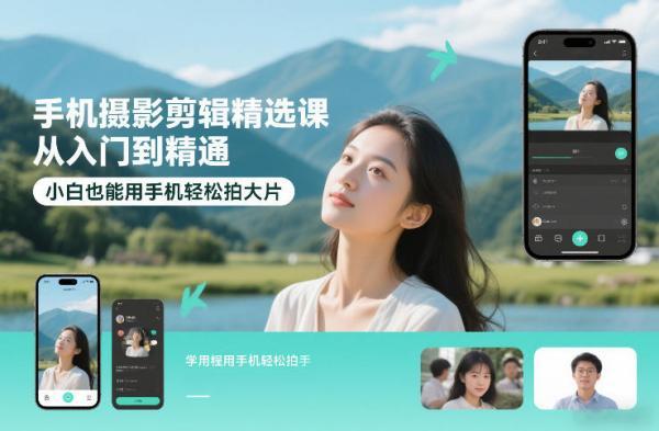 手机摄影剪辑精选课，从入门到精通，小白也能用手机轻松拍大片-三零资源
