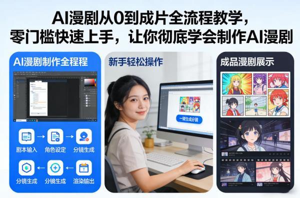 AI漫剧从0到成片全流程教学,零门槛快速上手,让你彻底学会制作AI漫剧【保姆级教程】-三零资源
