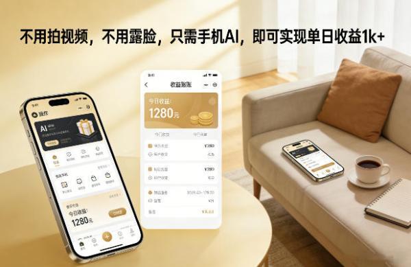 不用拍视频，不用露脸，只需手机AI，即可实现单日收益1k+【揭秘】-三零资源