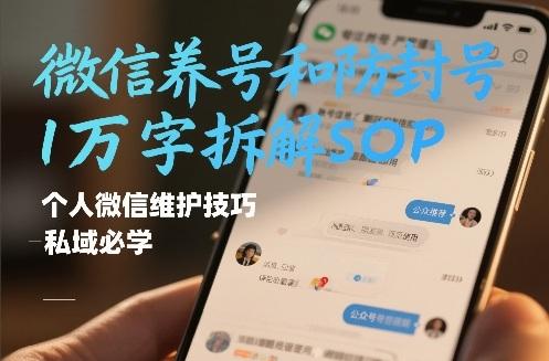 微信养号和防封号1万字拆解SOP，个人微信维护技巧，私域必学【文档】-三零资源