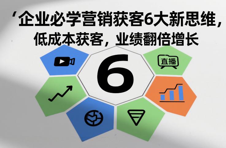 企业必学营销获客6大新思维,低成本获客,业绩翻倍增长-三零资源