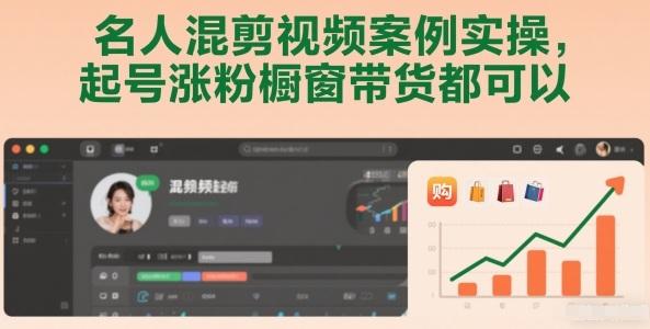 名人混剪视频案例实操,起号涨粉橱窗带货都可以-三零资源