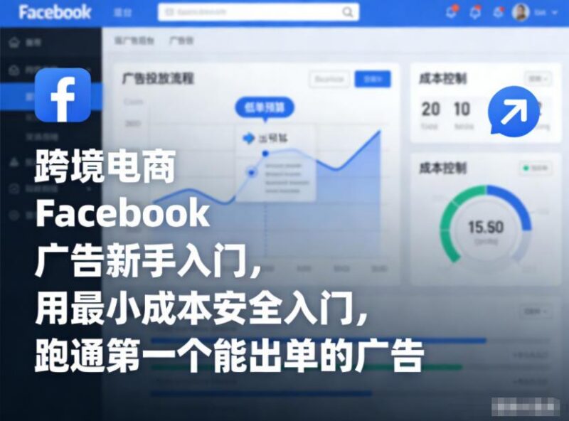 跨境电商Facebook广告新手入门,用最小成本安全入门,跑通第一个能出单的广告-三零资源