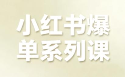 小红书爆单系列课,聚焦小红书电商全链路增长(更新)-三零资源