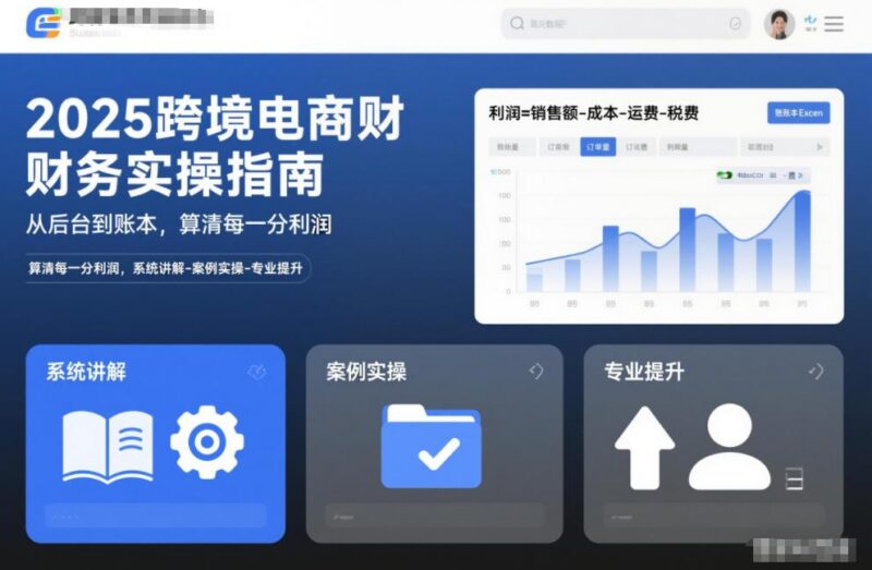 2025跨境电商财务实操指南,从后台到账本,算清每一分利润,系统讲解-案例实操-专业提升-三零资源