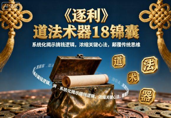 《逐利》道法术器18锦囊,系统化揭示搞钱逻辑,浓缩关键心法,颠覆传统思维(更新)-三零资源