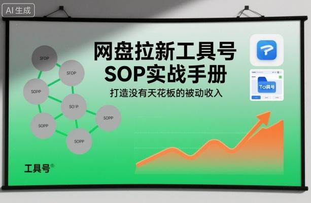 网盘拉新工具号SOP实战手册,打造没有天花板的被动收入-三零资源