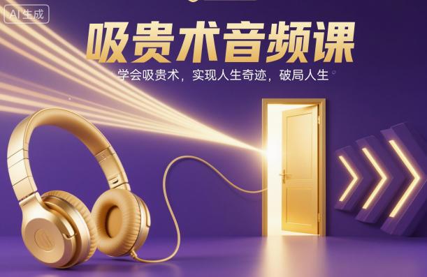 吸贵术音频课，学会吸贵术，实现人生奇迹，破局人生-三零资源