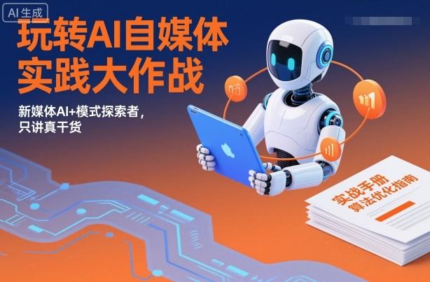玩转AI自媒体实践大作战,新媒体AI+模式探索者,只讲真干货-三零资源