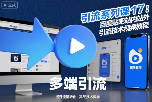 引流系列课17:百度贴吧站内站外引流技术视频教程-三零资源