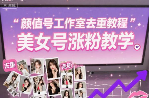 颜值号工作室去重教程,美女号涨粉教学-三零资源