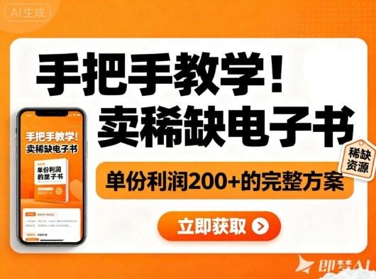 手把手教学！在小红书卖稀缺电子书，单份利润2张+的完整方案-三零资源