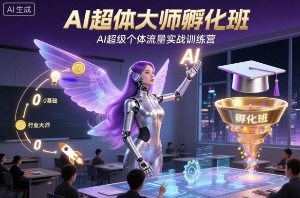 AI超体大师孵化班,AI超级个体流量实战训练营-三零资源