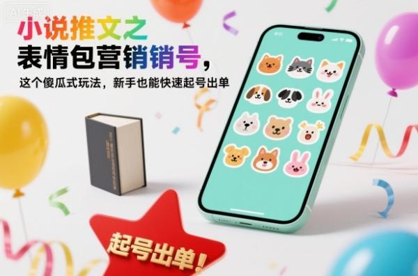 小说推文之表情包营销号,这个傻瓜式玩法,新手也能快速起号出单-三零资源