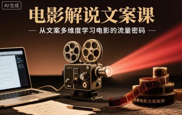 电影解说文案课,从文案多维度学习电影的流量密码-三零资源