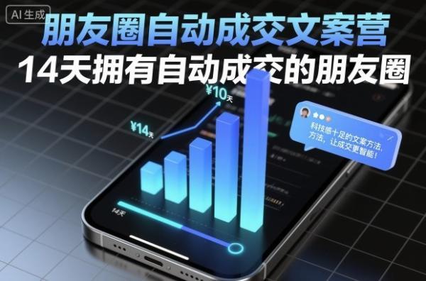 朋友圈自动成交文案营,14天拥有自动成交的朋友圈-三零资源