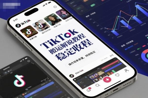 TikTok搬运解说教程,稳定收益,操作简单易懂,批量可做,持续稳定-三零资源