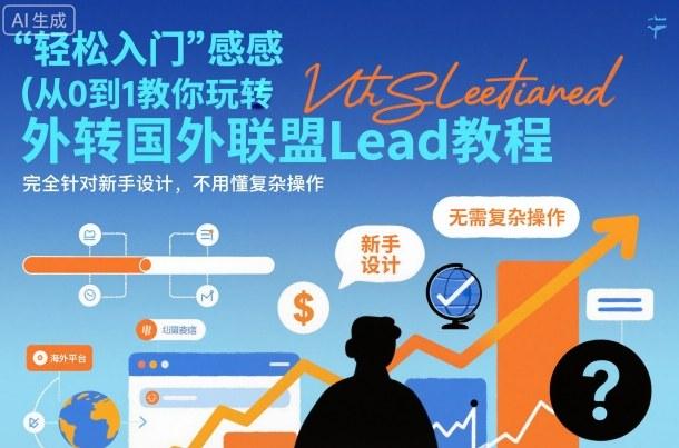 国外联盟賺美刀项目,从0到1教你玩转国外联盟Lead教程,纯新手可操作性100%-三零资源
