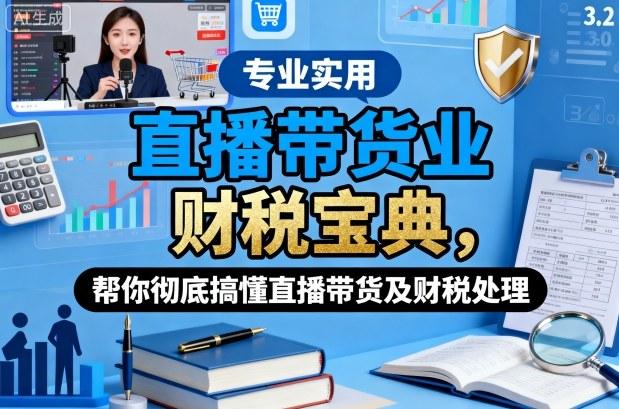 直播带货业财税宝典,帮你彻底搞懂直播带货及财税处理-三零资源