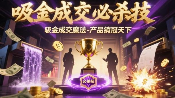 吸金成交必杀技,吸金成交魔法-产品销冠天下-三零资源