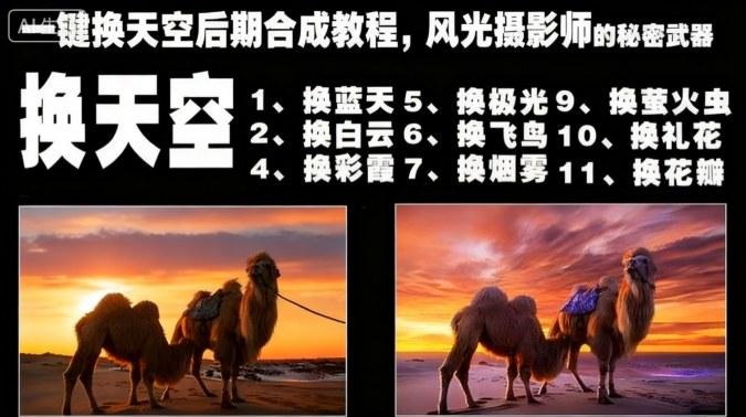 一键换天空后期合成教程,风光摄影师的秘密武器-三零资源