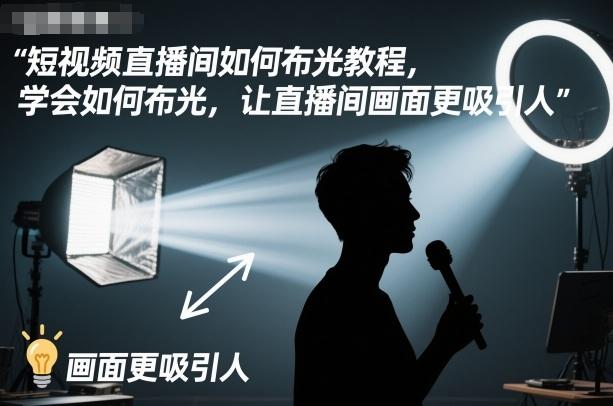 短视频直播间如何布光教程,学会如何布光,让直播间画面更吸引人-三零资源