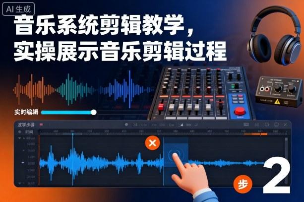 音乐系统剪辑教学，实操展示音乐剪辑过程-三零资源
