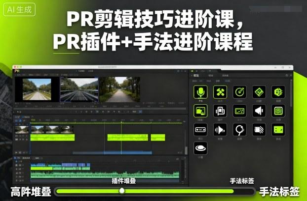 PR剪辑技巧进阶课,PR插件+手法进阶课程-三零资源